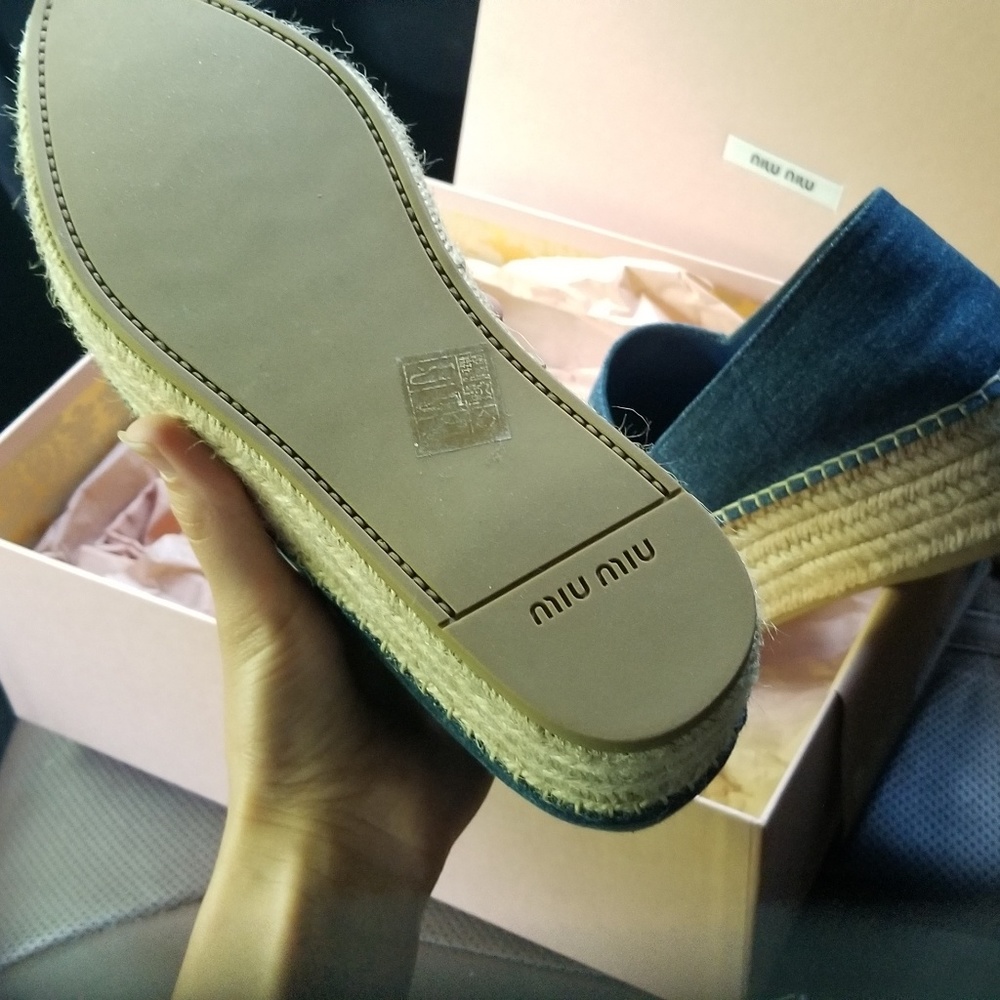 Miu Miu Denim Espadrilles - Picture 5 of 7